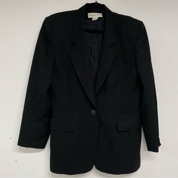 Christian Dior Black Classic Two Button Blazer 10 