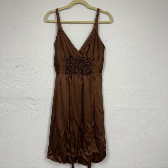Vintage Bcbgmaxazria Brown Silk Y2K Mini Dress Womens 6 Bubble Hem Sleeveless - Etsy Vintage Bcbgmaxazria Brown Silk Y2K Mini Dress Womens 6 Bubble Hem Sleeveless - Etsy