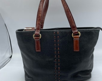 Vintage Fossil Genuine Leather Woven Handbag Shoulder Bag Etsy Ireland