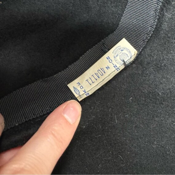 Vintage Glenover Black Wool Leather Trim Womens Hat - Etsy display picture 3