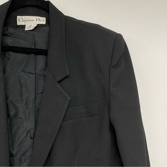 Christian Dior Black Classic Two Button Blazer 10… - image 8