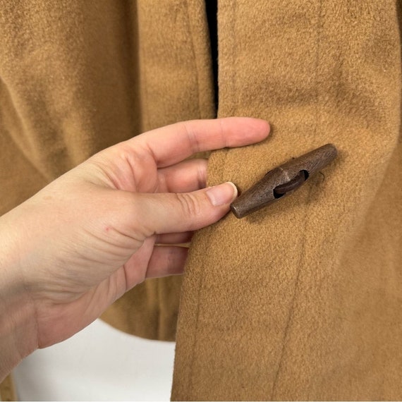 LL Bean Vintage Tan Wool Duffel Coat Womens M/L - image 6