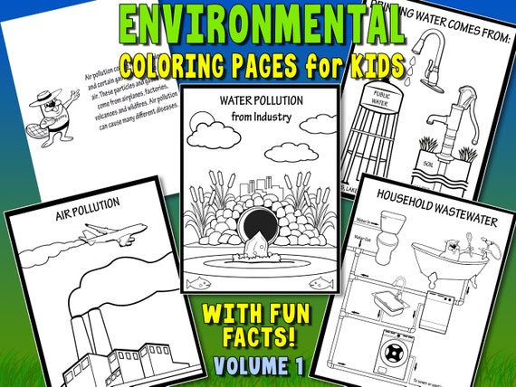 Environmental Printable Coloring Pages for Kids Environmental - Etsy