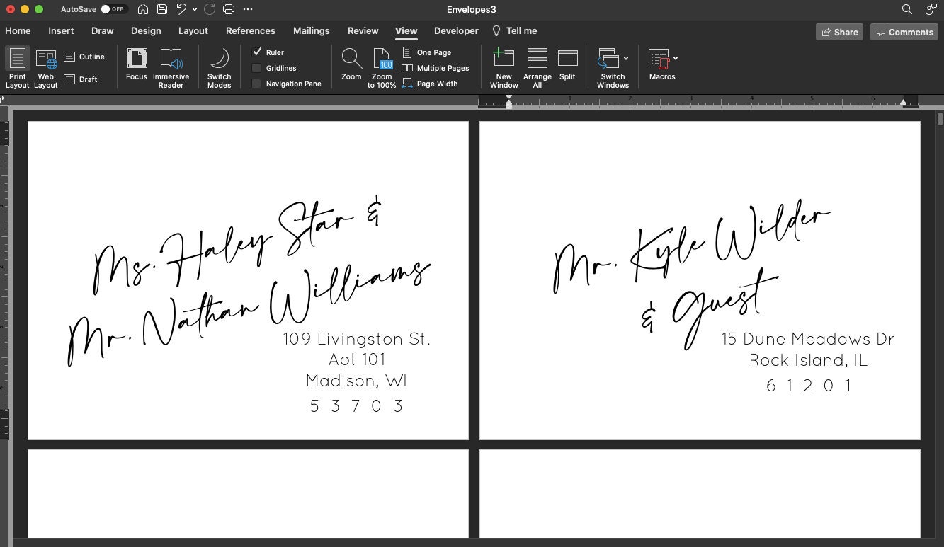 Bulk Custom Envelope Return Address on Back Wedding Envelope Etsy