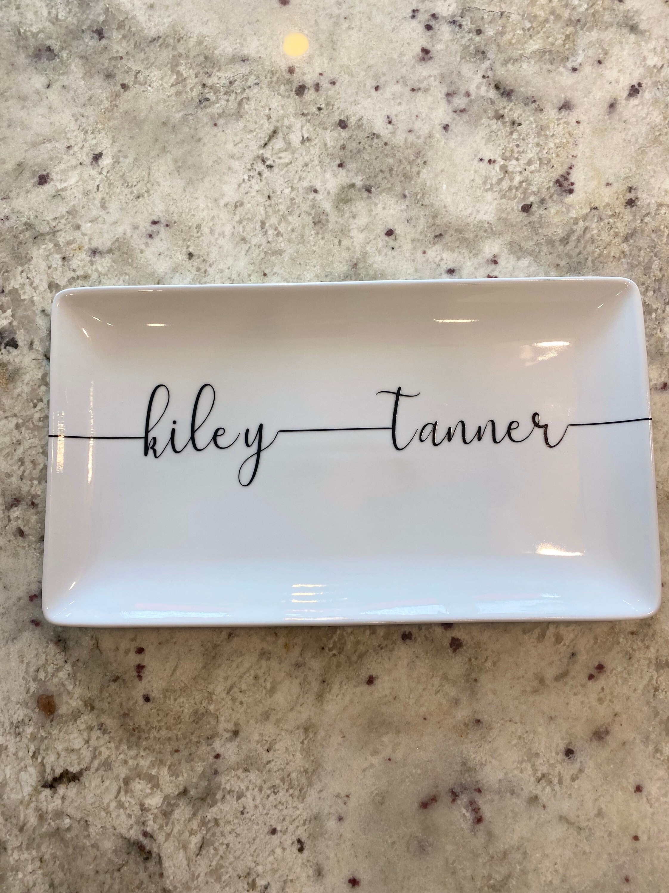 Customized White Serving Plate Etsy