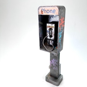 Miniature Payphone | Desktop Payphone | Scale Payphone | Payphone Replica | 1:12 Scale Payphone | Barbie Payphone