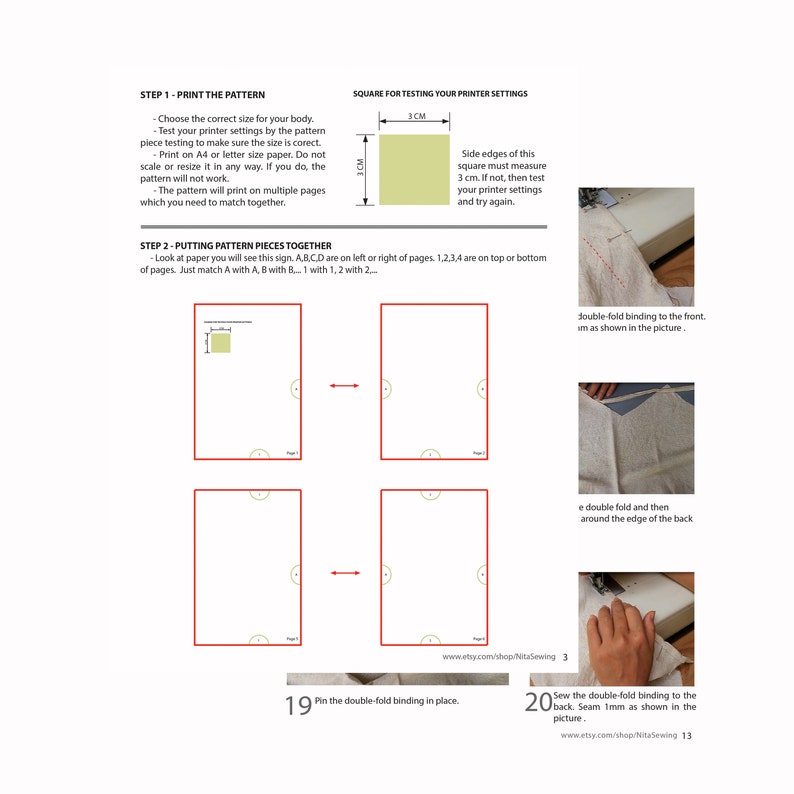 3 Sewing Patterns—digital Sewing Pattern—download Instantly With ...