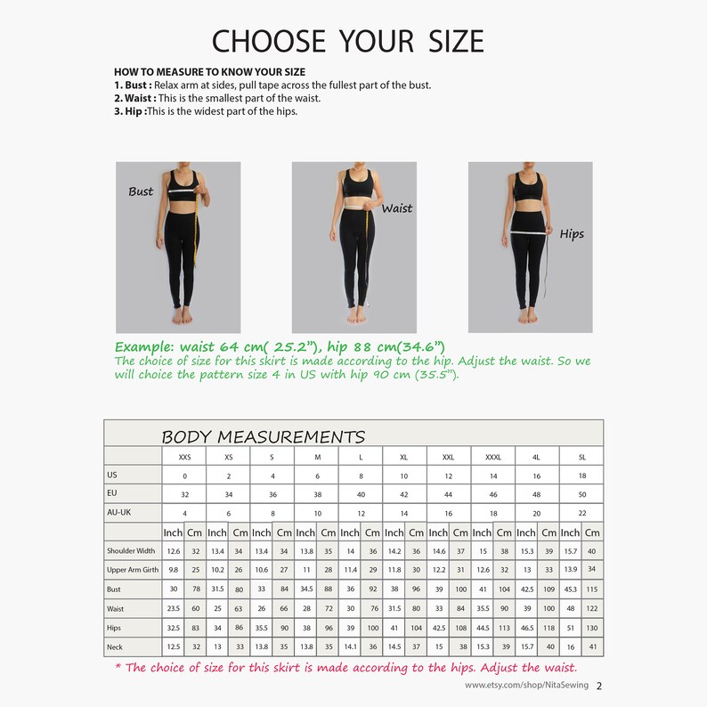 Patron de couture PDF pour pantalons larges pour débutants, téléchargement immédiat Taille US 0,2,4,6,8,10,12,14,16,18 A0,A4, US image 4