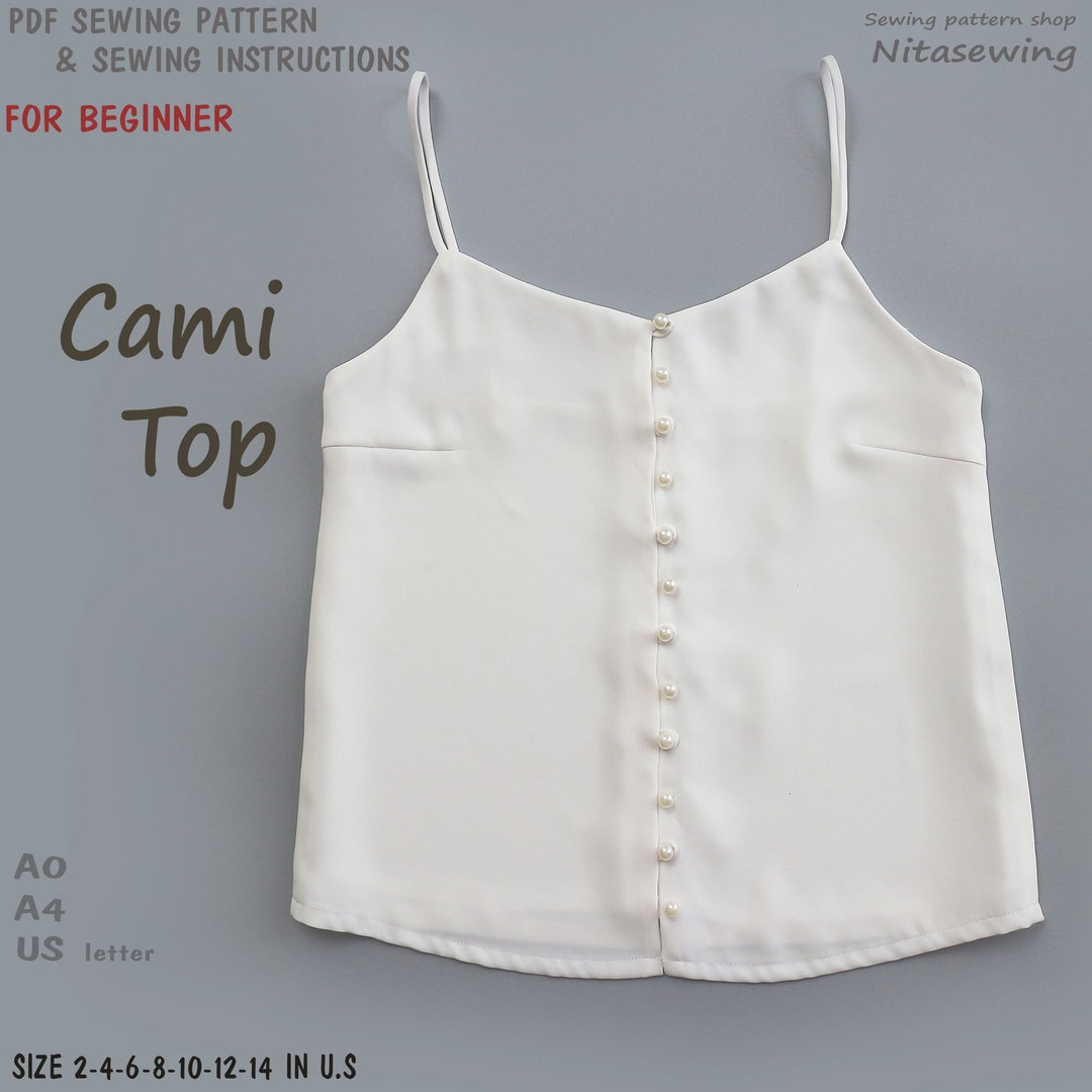 Cami Top PDF Pattern – Digital PDF Download Instantly With Detailed ...