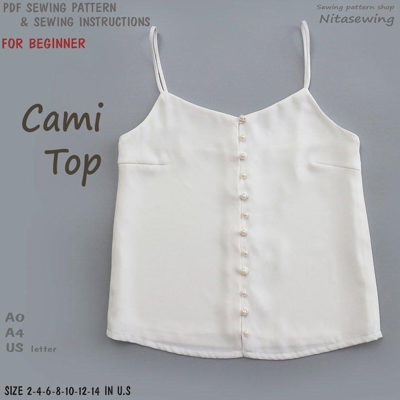 Cami Top PDF Pattern Digital PDF Download Instantly With Detailed — free download