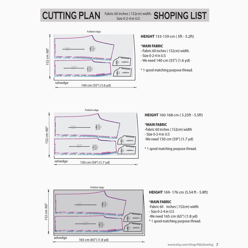 Beginner PDF wide leg pants sewing pattern, instant download U.S size 0,2,4,6,8,10,12,14,16,18 A0,A4, U.S zdjęcie 6