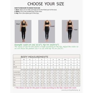 Beginner PDF wide leg pants sewing pattern, instant download U.S size 0,2,4,6,8,10,12,14,16,18 A0,A4, U.S image 6