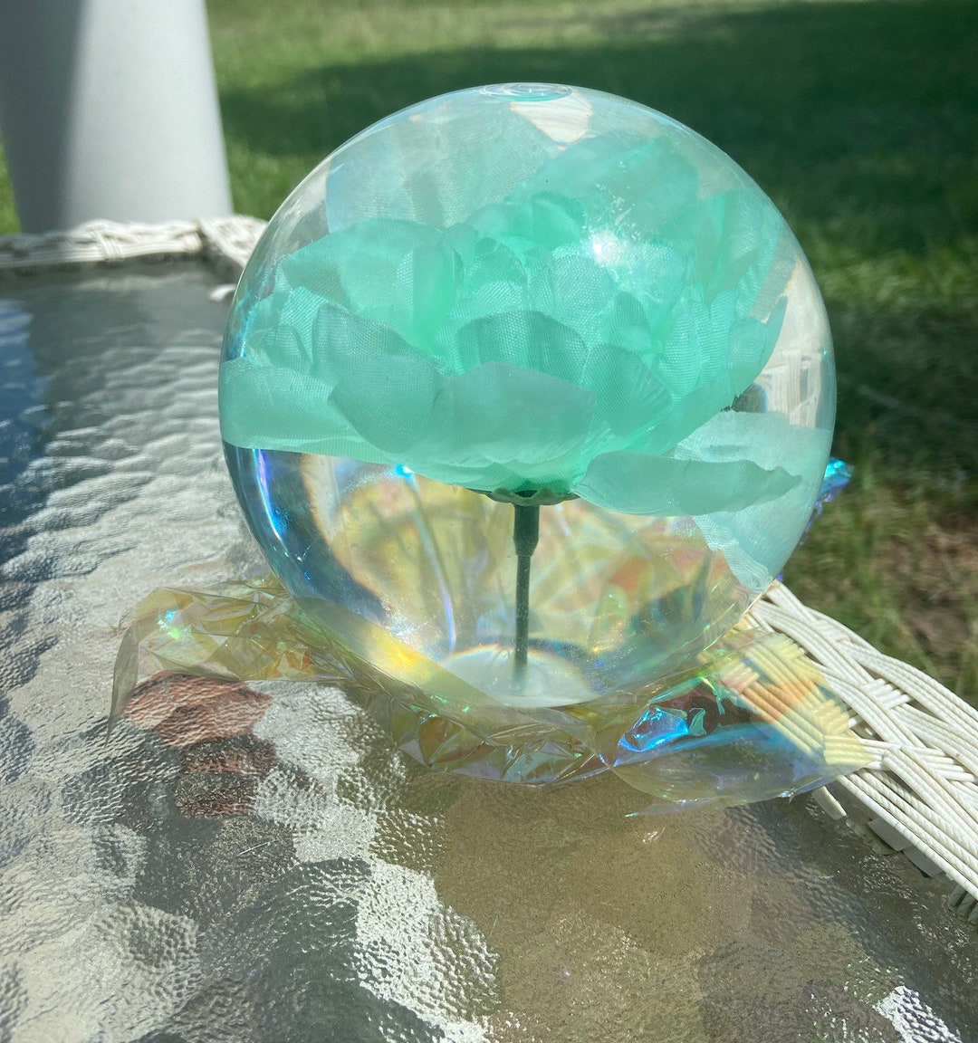 Mint Rose Globe Etsy