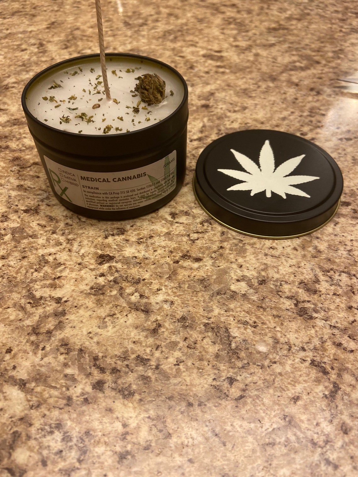 Marijuana Candle Hemp Candle Cannabis Candle Ganja Etsy