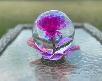 Pink Galaxy Rose Globe