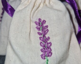 Lavender bags - handmade - hand embroidered