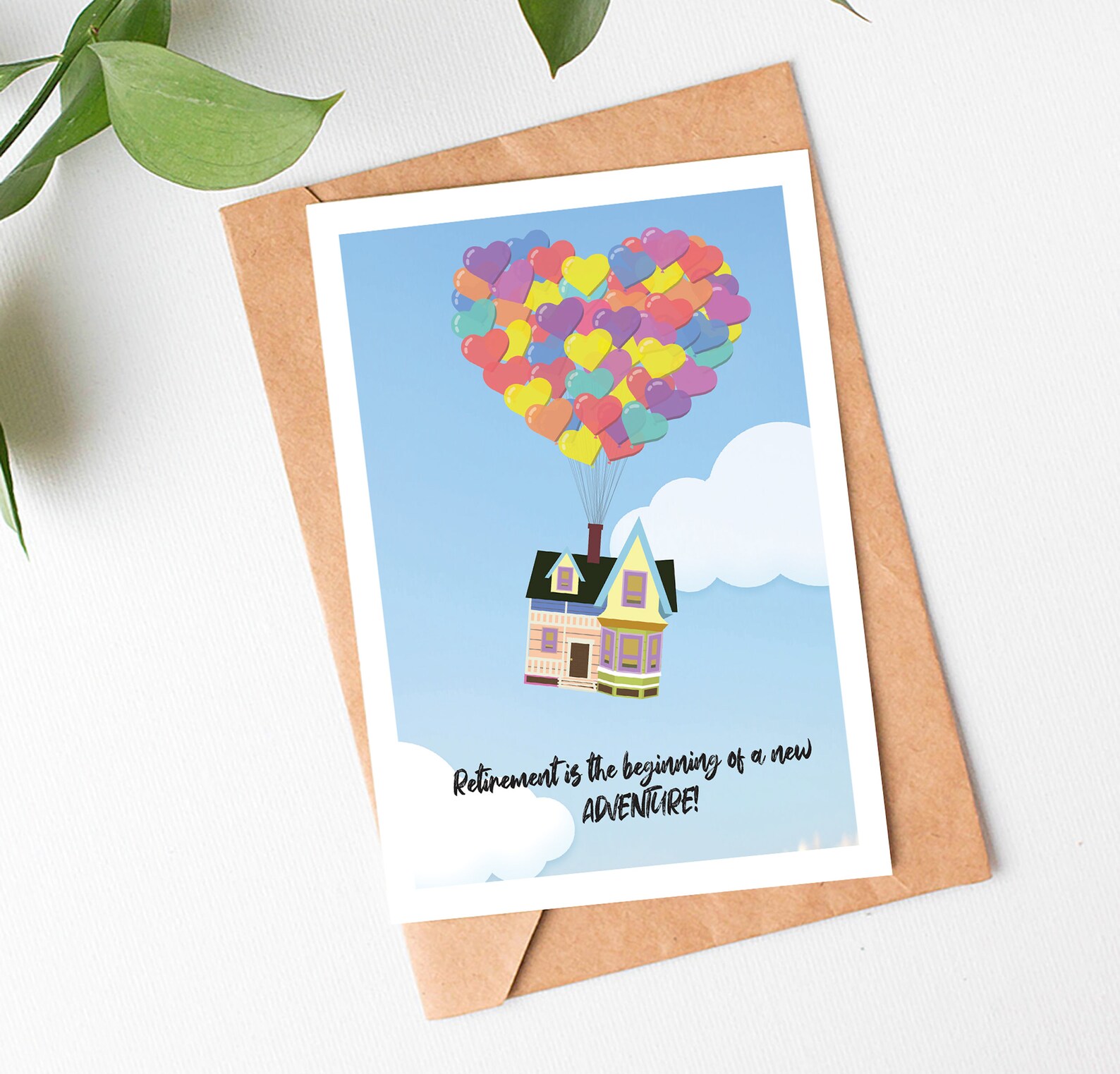 printable happy retirement card up inspired card disney