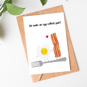 Imprimable We Make An Egg-cellent Pair Card / Happy Anniversary Card / Happy Monthsary Card / I Love You Card