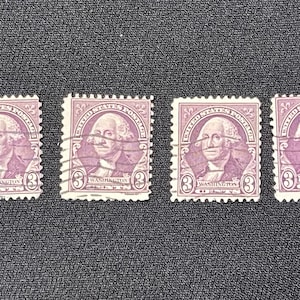 アメリカジョージ・ワシントン3セント使用済切手パープル／バイオレット Purple 3 cent george washington stamp - Etsy 日本
