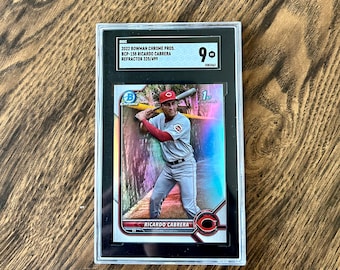 2022 Bowman Chrome 1st Bowman Ricardo Cabrera Refractor Rookie Card No BCP-158 - #'d 325/499 - SGC 9 - Mint & Clean! -¡¡Gema!!