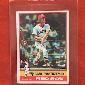 Topps 1976 - Carl Yaztremski - Carta n. 230 - Condizioni quasi perfette - Boston Red Sox e leggenda della MLB - Hall of Fame - Gioiello d'epoca!!