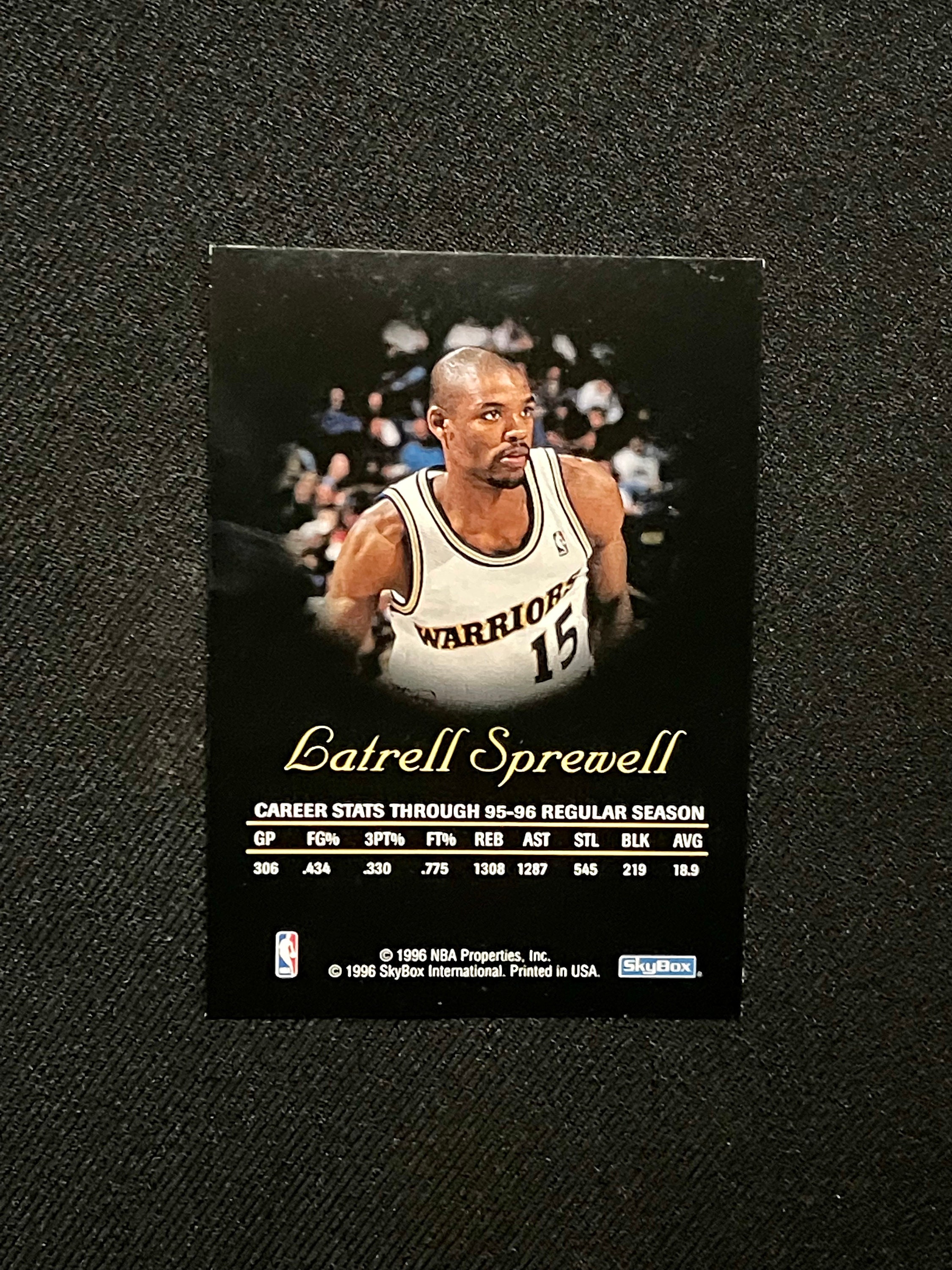 1996-97 Skybox Autographics Latrell Spreewell Tarjeta de 