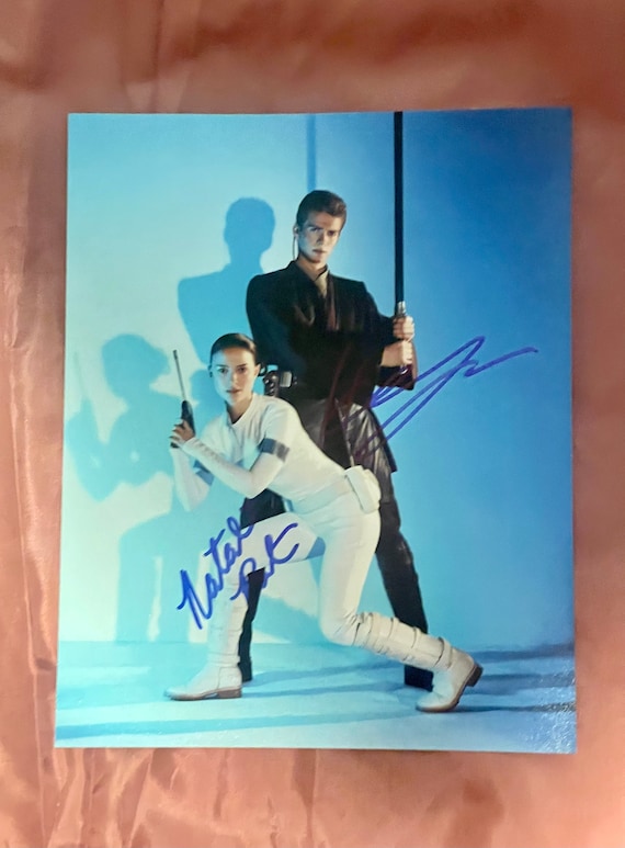 セール中…ヘイデン・クリステンセン直筆サイン入り超 大型写真…ジャンパー ヘイデン・クリステンセンとナタリー・ポートマン - 本物の直筆サイン