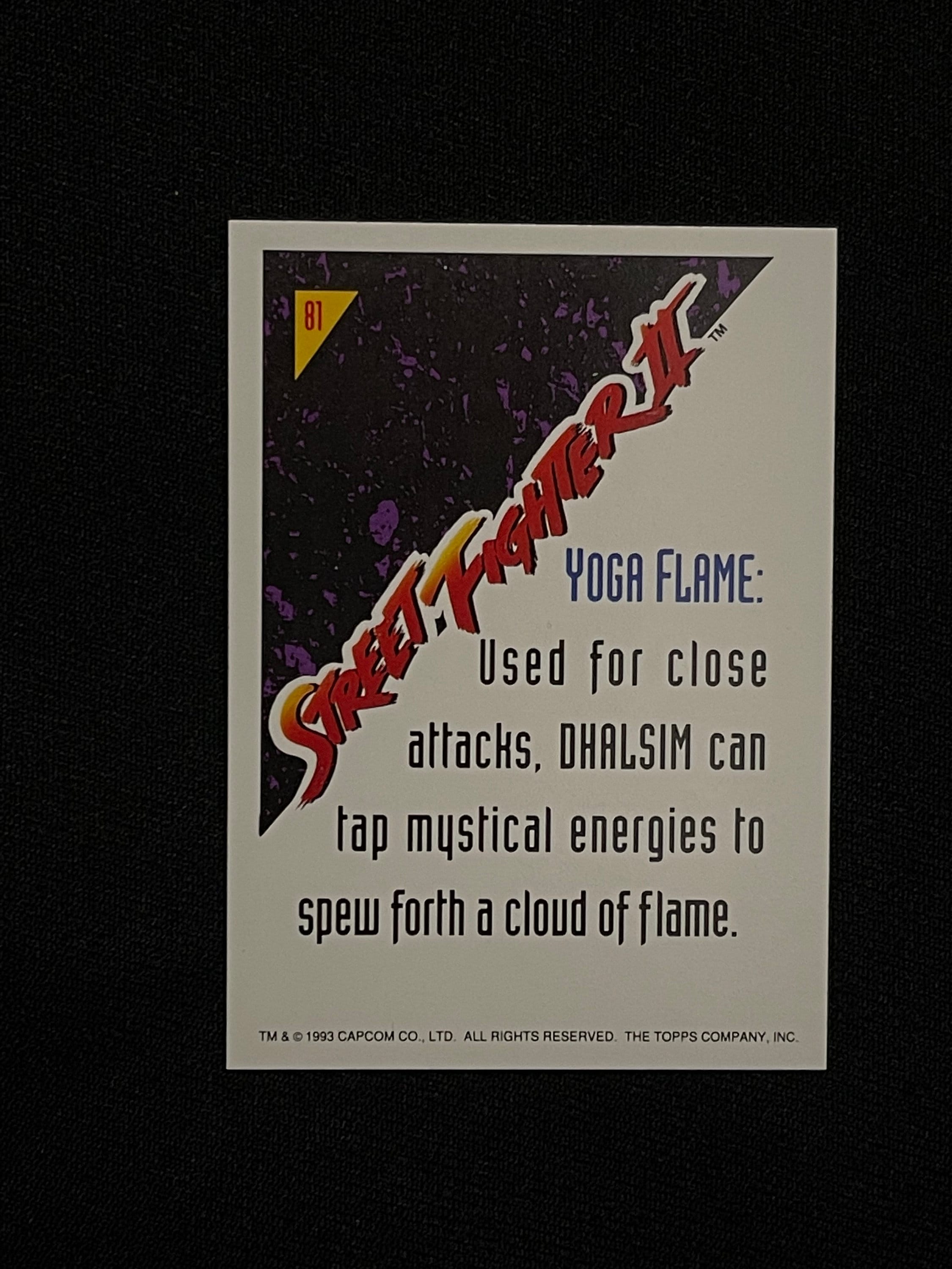 1993 Topps / Capcom ストリートファイター II - ダルシム カード