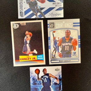 Mike Conley Jr. - 4 Basketball Karten Lot w / 2 Rookies & 2 seltene Einsatzkarten - Minnesota Timberwolves / Utah Jazz All Star Point Guard - Mint