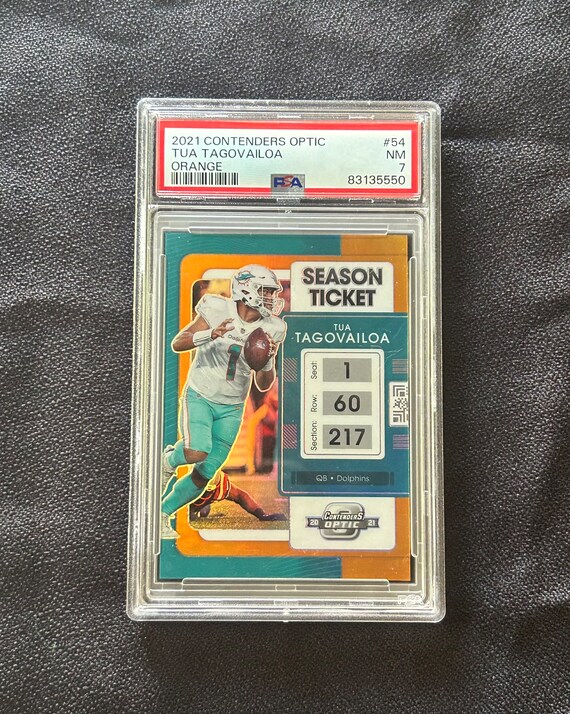 2021 Panini Contenders Optic Orange - Tua Tagovailoa - Football Card # 54 -  #'d 36/50 - PSA 7 - NM - Miami Dolphins Star QB - Sweet Rare Gem - Etsy