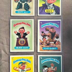 Garbage Pail Kids - Lote de 6 cartas - 1985-86 / Séries 2 e 3 - NM/ótimo estado - Roy Bot, Ray Gun, Joe Blow + - Joias clássicas raras e vintage!!