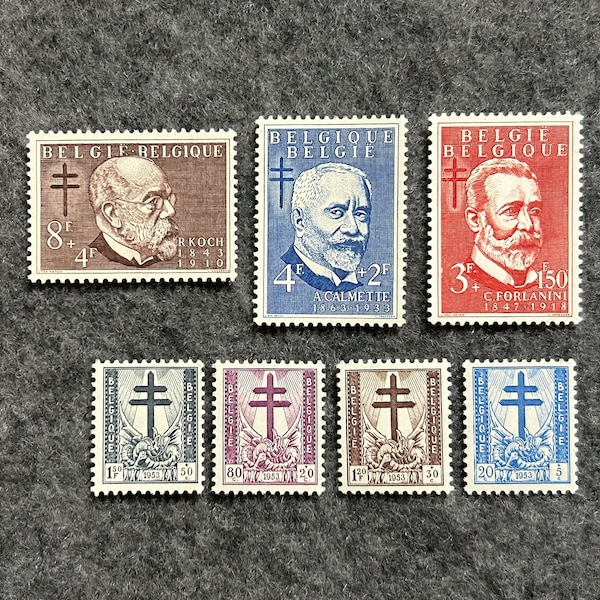 Belgium Stamps - 1953 / Scott B547- B554 - MOGH - General Issue - C.V. 74.20 - Classic Vintage Gem!!