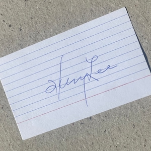 Dr. Henry (Chang-Yu) Lee - Echte handgetekende 5x3 gesigneerde notitiekaart - oprichter van Forensic Science & The Lee Institute of Forensic Science