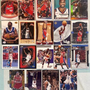 Elton Brand - Lot van 20 basketbalkaarten - 1999-2008 - Rookies/SP's / zeldzame inzetstukken en subsets/ basis + - Nieuwstaat/scherp - Vintage zeldzame hoops-edelstenen!!