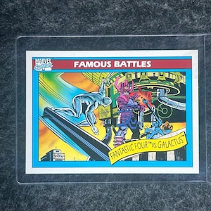 1990 Marvel Impel Series 1 - Fantastic Four vs Galactus - kaart # 89 - onberispelijke staat - oppervlak centreren en hoeken = perfecte vintage edelsteen