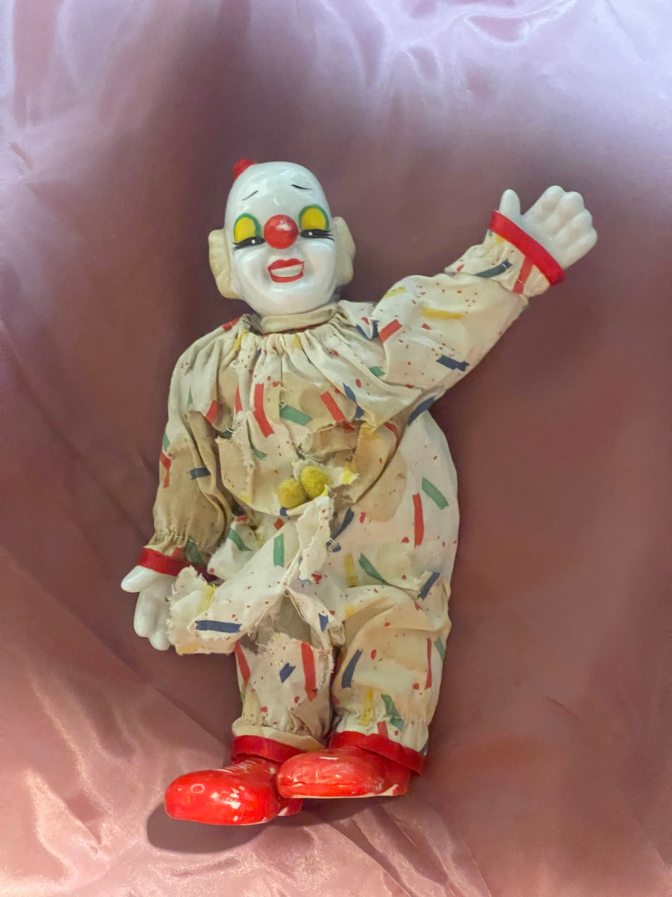 Antique clown sale doll