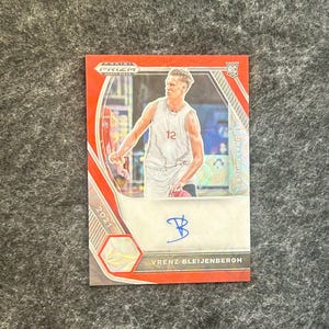2021 Panini Prizm Draft Picks Basquete - Vrenz Bleijenbergh - Cartão de Novato Autografado Red Prizm - sem DP-WBL - Yukatel Merkezefendi Bélgica