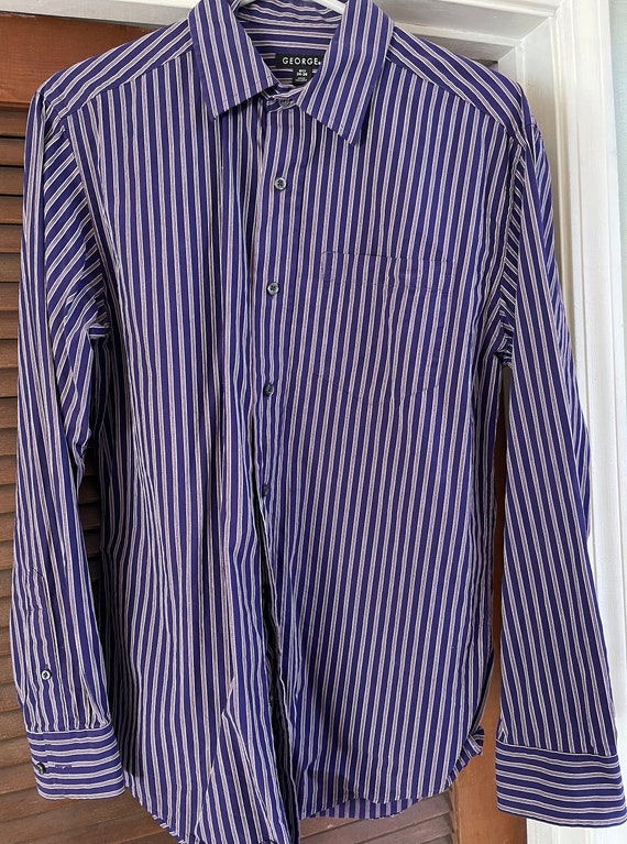 George - Men’s CH/S 34/36 - Dress Shirt - Purple/… - image 2
