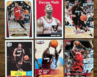 Dwayne Wade - 6 Card Lot - 2005-2008 - Early to Mid Career Mint Gems anchoring it down - Cards in Mint - See Pics - Vintage Gems