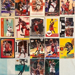Shareef Abdur-Rahim - Lote de 18 tarjetas de baloncesto - 2000-2007 - SP/Insertos y subconjuntos raros/Base + - Impecable/súper limpio - ¡Joyas de baloncesto vintage raras!