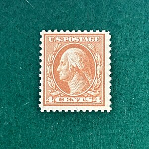 US Washington Stamp Scott No 503 - 4 Cent / Brown - MOGNH - Offset Perf 11 / General Issue - SCV 45.00 -  Vintage Gem!