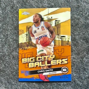 2023-24 Topps Chrome NBL Basketball - Chris Smith - Big City Ballers Orange Refractor Parallel Card - #’d 05/25 - No BCB-4 - Bullets - Gem!!