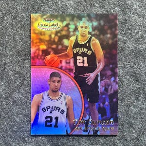 2000-01 Topps Gold Label Basketball - Cartão Tim Duncan Classe 1 - Nº 10 - Perfeito - Lenda do San Antinio Spurs / HOF - Campeão da NBA - Joia Vintage!