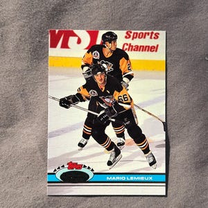 1991 Stadium Club Hockey - Mario Lemieux - Karte #174 - Perfekter Zustand - Pittsburg Penguins Legende & HOFer - Klassisches Vintage Juwel!!