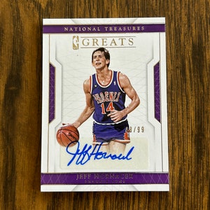 Bola de basquete Panini National Treasures 2016-17 - Jeff Hornacek - Cartão de autógrafo autêntico - Nº 10 - Nº 49/99 - Ótimo estado - Joia vintage!