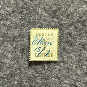 Poste Francaise /  France Stamp - 1870 / Scott # N1 - Rare Very Fine Hand Cancel - 1 cent / General Issue - Cat. 100.00 - Vintage Gem!