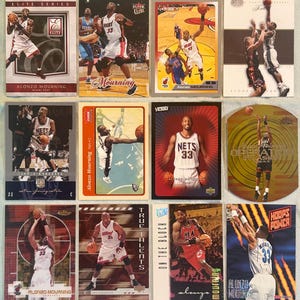 Alonzo Mourning - Lote de 12 tarjetas de baloncesto - 1995-2016 - SP/Insertos y subconjuntos raros/Base + - Impecable/Súper limpio - ¡Joyas de baloncesto vintage raras!