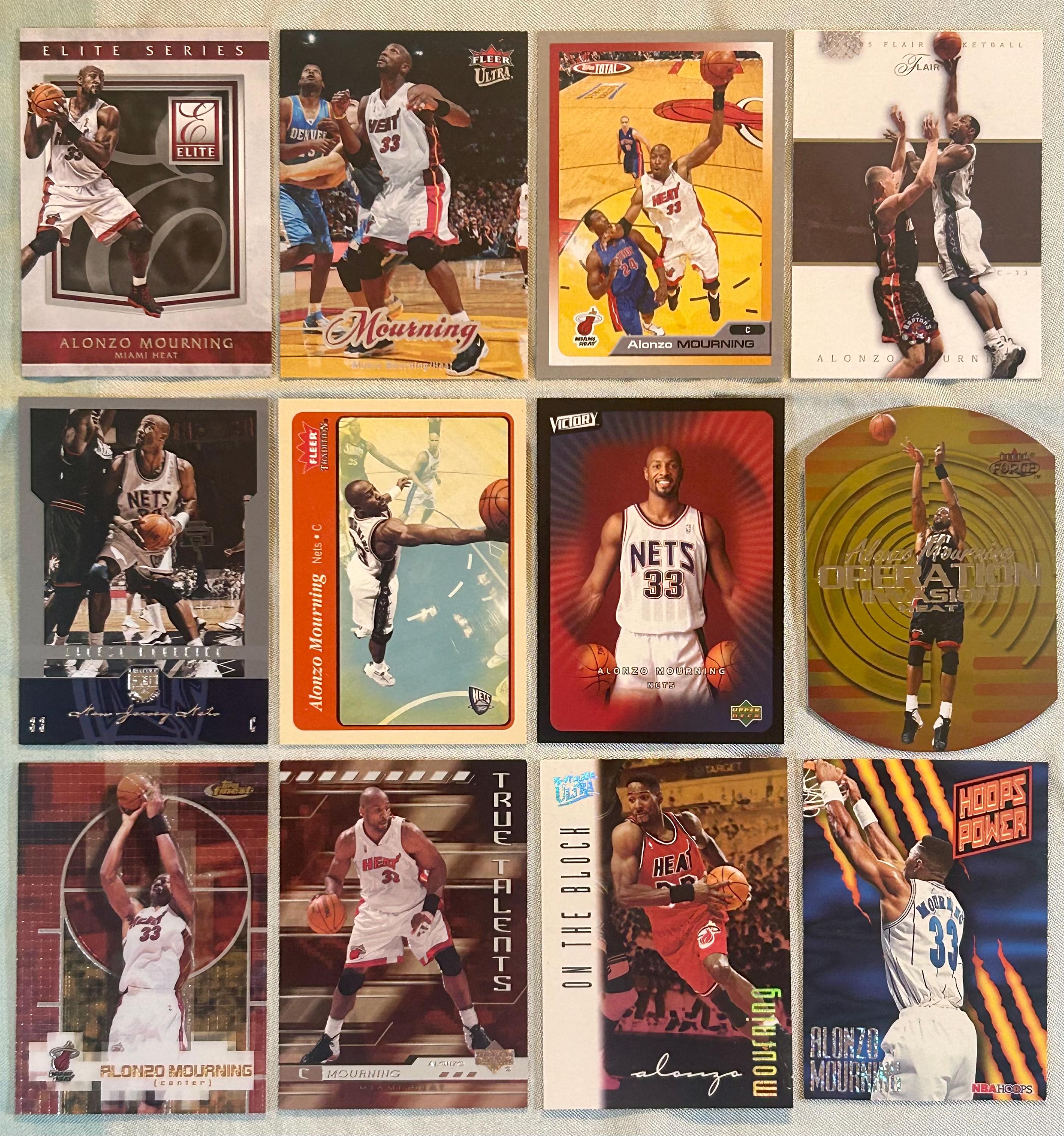 Alonzo Mourning - 12 Basketball Card Lot - 1995-2016 - Sp's Alonzo Mourning - 12 Basketball Card Lot - 1995-2016 - Sp's