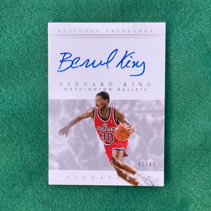 2014-15 Panini National Treasures Basketball - Bernard King - Autograph Card - No. S-AK - #’d 42/49 - Mint - NBA Legend - Vintage Gem!!