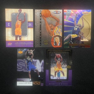 Shaquille O'Neal - Lot of 5 Cards - 00-01 Upper Deck Slam Base # 28 & Air Supremacy Acetate Card # 53 - 02-03 Fleer Genuine # 1 + More Mint